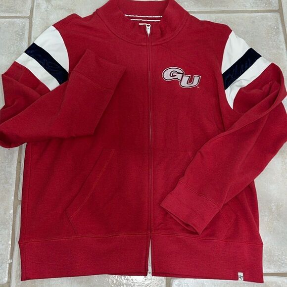 47 GU Gonzaga Bulldogs Full Zipper Track Jacket Team NCAA Red White Blue Large - Picture 6 of 6